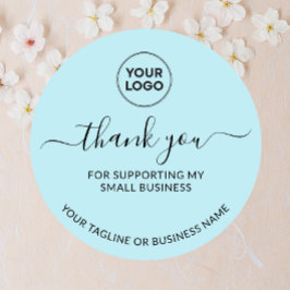 Blue Vielen Dank für das kleine Unternehmen Logoru Runder Aufkleber