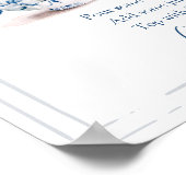 Blue Viktorianisch Garden Brautparty Teatro Social Poster (Ecke)