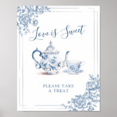 Blue Viktorianisch Garden Bridal Teezeremonie auf Poster (Vorne)