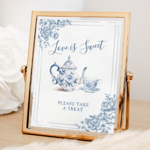 Blue Viktorianisch Garden Bridal Teezeremonie auf  Poster