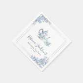 Blue Viktorianisch Garden Bridal Teezeremonie Neap Serviette (Ecke)