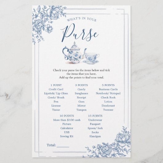 Blue Viktorianisch Garden Bridal Teezeremonie Spie (Vorderseite)