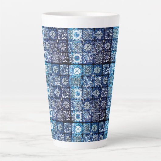 Blue Viktorianisch Sparkle Quilt Milchtasse (Vorderseite)