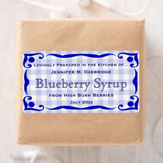 Blue Viktorianisch Style Frame mit Gingham Food (Insitu)