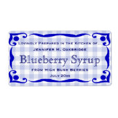 Blue Viktorianisch Style Frame mit Gingham Food (Vorne)