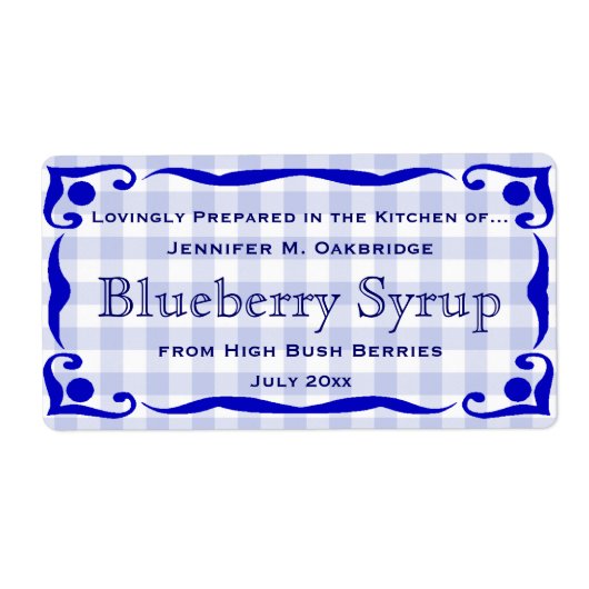 Blue Viktorianisch Style Frame mit Gingham Food (Vorne)