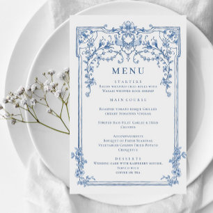 Blue Viktorianisch Verziert Grace Dinner Menu