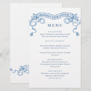 Blue Viktorianisch Verziert Grace Dinner Menu