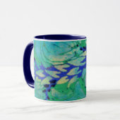 Blue Vine Wave 11oz Tasse (Vorderseite Links)