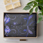 Blue Vines Blätter Stars Weihnachten Seidenpapier (Geschenk)