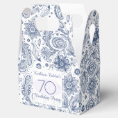 Blue Vintag 70. Geburtstag Vielen Dank für Ihr Int Geschenkschachtel (Geöffnet)