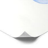 Blue Vintag Bow Ribbon Boy Baby Dusche Willkommen Poster (Ecke)