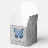 Blue Vintag Butterfly Damask Hochzeit Geschenkschachtel (Geöffnet)
