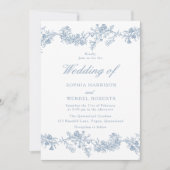 Blue Vintag Chinoiserie Parco delle camelie Locarn Einladung (Vorderseite)