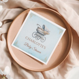 Blue Vintag Classic Boy Baby Dusche Serviette