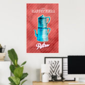 Blue Vintag Coffee Pot Poster (Heimbüro)