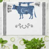 Blue Vintag Country Farm Geschirrtuch (Gefaltet)