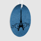 Blue Vintag French Blüh Ornament (Vorderseite)