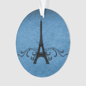 Blue Vintag French Blüh Ornament (Vorderseite)