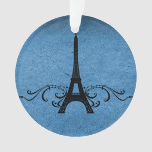 Blue Vintag French Blüh Ornament
