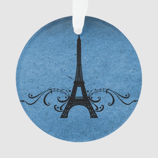 Blue Vintag French Blüh Ornament (Vorderseite)