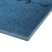 Blue Vintag French Blüh Schneidebrett (Ecke)