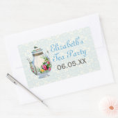 Blue Vintag French Tee Gastgeschenk Stickers (Umschlag)