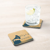 Blue Vintag Gramophon Untersetzer Set (Rechte Seite)