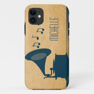 Blue Vintag Gramophone BT iPhone 5 Fall Case-Mate iPhone Hülle