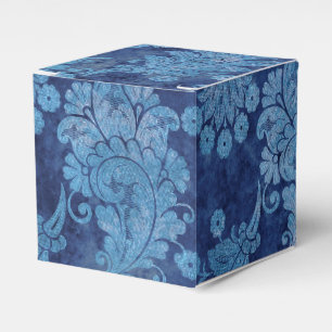 Blue Vintag Grunge Damask Geschenkschachtel