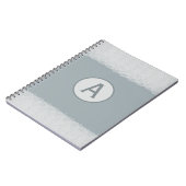 Blue Vintag Lace Monogram Notebook Notizblock (Linke Seite)