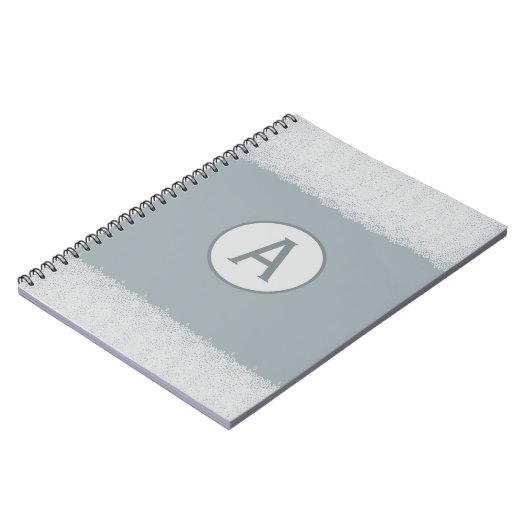 Blue Vintag Lace Monogram Notebook Notizblock (Linke Seite)