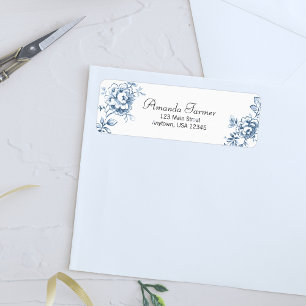 Blue Vintag Line Gezeichnet Rose