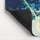 Blue Vintag Paris City French Air Travel Mousepad (Ecke)