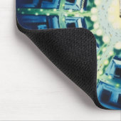 Blue Vintag Paris French Air Travel Europe Mousepad (Ecke)