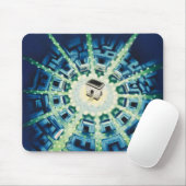 Blue Vintag Paris French Air Travel Europe Mousepad (Mit Mouse)