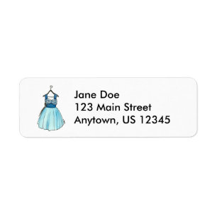 Blue Vintag Prom Dress on Hanger Labels aus den 50