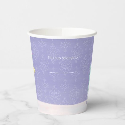 Blue Vintag Rentier Lavendel Papierkupplungen Pappbecher (Links)