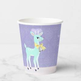 Blue Vintag Rentier Lavendel Papierkupplungen Pappbecher