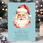 Blue Vintag Retro Santa Claus Weihnachts-Party Einladung<br><div class="desc">Laden Sie Ihre Gäste zu einem festlichen Feiertag mit dieser Blue Vintag Retro Santa Claus Weihnachtsfeier Party Einladung ein. Dieses klassische Design besticht durch seine Vintage Retro-Aquarellfarbe Santa und strahlt Charme und Eleganz aus. Ideal für eine Ansammlung im Urlaub, die Einladung erlaubt es Ihnen, sich mit Ihren Event-Details, schaffen eine...</div>