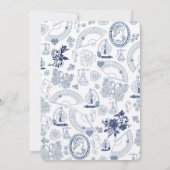 Blue Vintag Romance Hochzeitseinladungen (Rückseite)