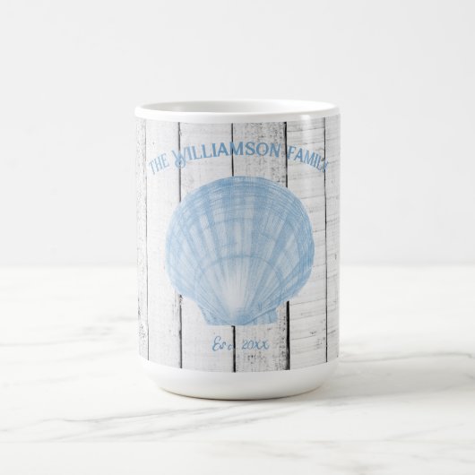 Blue Vintag Scallop Muschel Kaffee Tasse (Mittel)