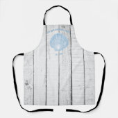 Blue Vintag Scallop Muschel Schürze (Vorderseite)