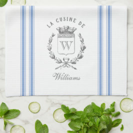 Blue Vintag Style French Sack mit Individuelle Nam Geschirrtuch