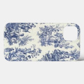 Blue Vintag Toile Case-Mate iPhone Hülle (Rückseite (Horizontal))