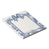 Blue Vintag Toile De Jouy Gerahmt Notizblock (angewinkelt)