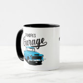 Blue Vintag Truck Custom Opa Kaffee Tasse (Vorderseite Links)