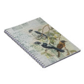 Blue Vintag Viktorianisch Birds Notebook | elegant Notizblock (Rechte Seite)