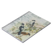 Blue Vintag Viktorianisch Birds Notebook | elegant Notizblock (Linke Seite)