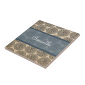 Blue Vintag Zinnia Tile Fliese (Seite)
